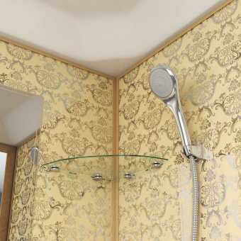 Душевая кабина Niagara Luxe NG-7701G (90*90*210) низ.п (15см), стенки золото, дверь раздвиж. #WF_CITY_VIN# картинка