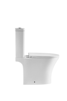 Унитаз компакт A2801 безободковый + сиденье тонкое ДП #WF_CITY_VIN# картинка