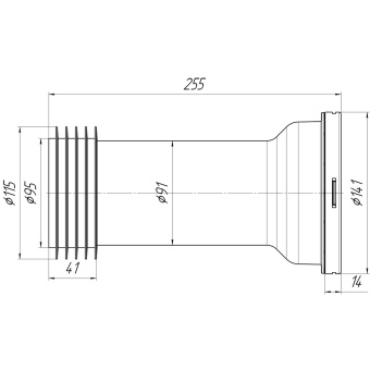 Труба фановая 120 прямая  W1238 АНИ #WF_CITY_VIN# картинка