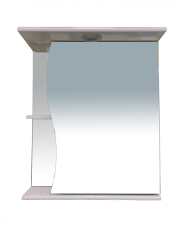 Шкаф зеркальный MDS "Волна 600" со светом правая #WF_CITY_VIN# картинка