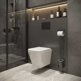 Унитаз подвесной NG-9303 Niagara Atrio  с тонкой крышкой,безоботковый #WF_CITY_VIN# картинка