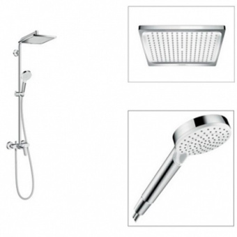 Душевая система Crometta E 240 1jet Showerpipe с смесителем (27284000) #WF_CITY_VIN# картинка