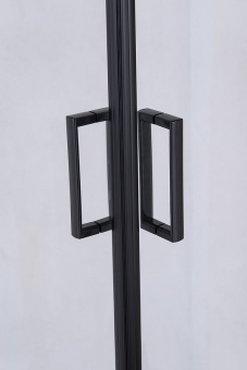 Душевое ограждение NG-6808-08 BLACK 90*90*195 квадрат,дверь раздвижные #WF_CITY_VIN# картинка
