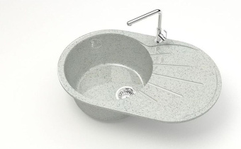 Мойка AGATA 110/Q10 730*450*215мм СВЕТЛО-СЕРЫЙ МАТОВАЯ #WF_CITY_VIN# картинка