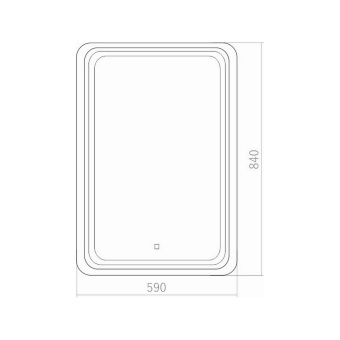 Зеркало MIXLINE "Мальта-лофт" 600*800 сенсор. выключатель, пластиковая рама #WF_CITY_VIN# картинка