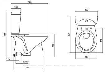 АНИМО унитаз-компакт в пол #WF_CITY_VIN# картинка