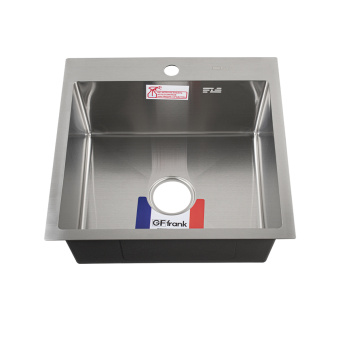 Мойка GFFrank 50*50 гл ч 20см, большой сифон с переливом 50502 #WF_CITY_VIN# картинка