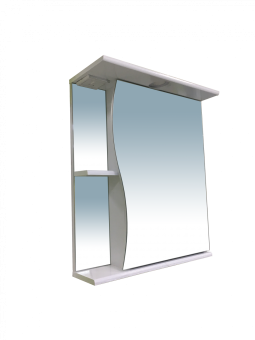 Шкаф зеркальный MDS "Волна 600" со светом правая #WF_CITY_VIN# картинка