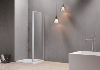 Боковая часть душ.ограждения SANTREK AQUA Time-SP-1000-C-Chrome 1000*1950 стекло прозр.6мм,проф.хром #WF_CITY_VIN# картинка