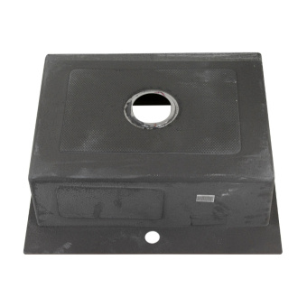 Мойка GFFrank врезная 60*50 ГРАФИТ гл ч 20см, большой сифон с переливом 60502G #WF_CITY_VIN# картинка