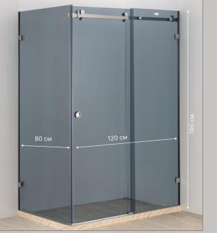 Душевое ограждение  ДАНА-1011G 120*80*190 БЕЗ ПОДДОНА. #WF_CITY_VIN# картинка