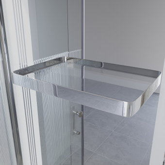 Душевая кабина Niagara Ultra NG-701-01 (90*90*220) низ.поддон(16см),стекло проз. с рисунком #WF_CITY_VIN# картинка