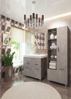 Пенал-шкаф "Catherine 60 №2" белый камень #WF_CITY_VIN# картинка