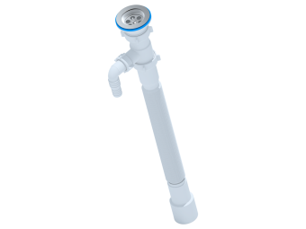 Гофросифон 1 1/2 х 40/50 удлиненный с отводом (G118) АНИ (40) #WF_CITY_VIN# картинка