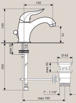 Смеситель Duka 44003 бронза для раковины #WF_CITY_VIN# картинка