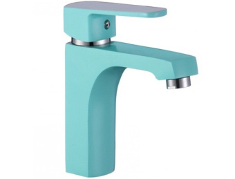Смеситель д/раковины R10303-2 бирюз. #WF_CITY_VIN# картинка