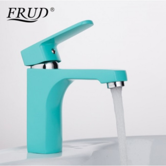 Смеситель д/раковины R10303-2 бирюз. #WF_CITY_VIN# картинка