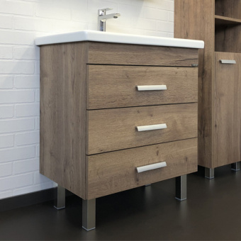 Тумба "Никосия 70Н" дуб темный с раковиной COMO 70 #WF_CITY_VIN# картинка