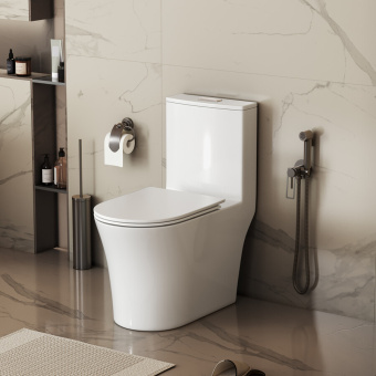 Унитаз GR-5607SQ Thin Rim тонкий ободок, МОНОБЛОК с тонкой крышкой, микролифт, ТОРНАДО #WF_CITY_VIN# картинка
