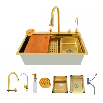 Мойка Dikalan KN754512 многофукциональная ЗОЛОТОЙ #WF_CITY_VIN# картинка