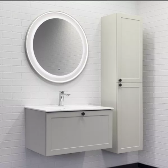 Зеркало "Ереван-80" LED-подсветка, бесконт. сенсор, антизапот, серый шелк COMFORTY #WF_CITY_VIN# картинка