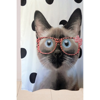 Занавеска Delphinium WS-817 (мяу) 180х180 104142 #WF_CITY_VIN# картинка