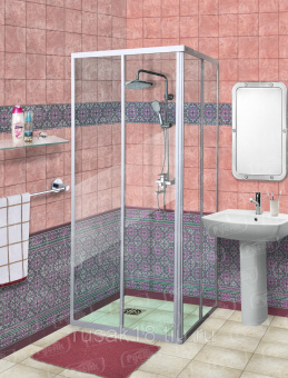 Душевой уголок "Грация 90" полистирол, Микропризма #WF_CITY_VIN# картинка