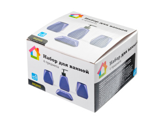 Набор для ванны 4 предм акрил 4 цв. диз. 1 463-775 #WF_CITY_VIN# картинка