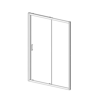 Душевая дверь Alpha VDS-3AL120CL, 1200, хром, стекло прозрачное #WF_CITY_VIN# картинка