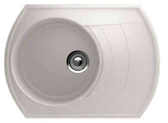 Мойка гранитная U-206-341 молочный 640*485мм сифон в комплекте #WF_CITY_VIN# картинка