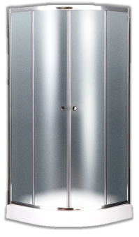 Душевой уголок 100*100*185 TN-209J полукруг/Хром/fabric/5 мм #WF_CITY_VIN# картинка