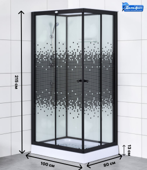 Душевая кабина ДАНА-70-03 100*80*215 н.п. прямоугольная #WF_CITY_VIN# картинка