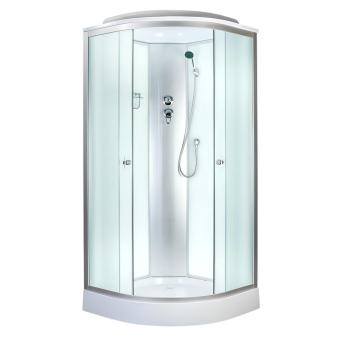 Душевая кабина AQUAPULSE 4122C 90*90*220 низ.п., fabric white #WF_CITY_VIN# картинка