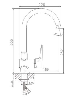 Смеситель VGE206-1 грей #WF_CITY_VIN# картинка