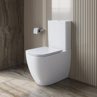 BB2197CP-TOR/SC Унитаз безободковый + бачок, ТОРНАДО с сиденьем дюропласт soft close #WF_CITY_VIN# картинка