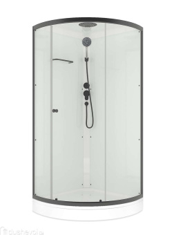 DOMANI-SPA Душевая кабина Simple 99 V1.2 90*90*218 Black н.п бел.проз,проф,без элект,крыша #WF_CITY_VIN# картинка