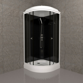 Душевая кабина ТОП ДН4 90*90 А  1/4 круга, низ.поддон, #WF_CITY_VIN# картинка