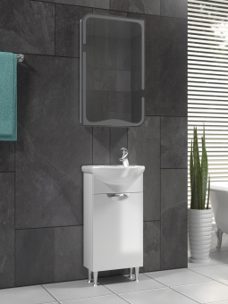 Тумба "Callao 400-1-0" напольная Белая с раковиной Азов 40 (VIGO) #WF_CITY_VIN# картинка