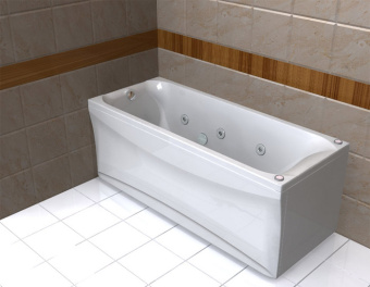 Акриловая ванна АЛЬФА 150 + фронтальный экран Акватек #WF_CITY_VIN# картинка