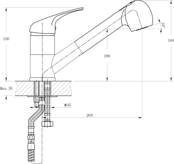 Смеситель д/кухни Corsica CO4240-25 #WF_CITY_VIN# картинка