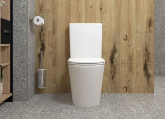 Унитаз компакт A2807 безободковый + сиденье тонкое ДП #WF_CITY_VIN# картинка