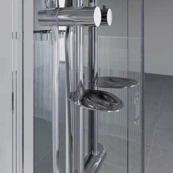 Душевая кабина Niagara Ultra NG-701-01 (90*90*220) низ.поддон(16см),стекло проз. с рисунком #WF_CITY_VIN# картинка