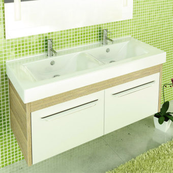 Тумба "ТВИКС 120П" Сосна лоредо с раковиной COMFORTY 8112 #WF_CITY_VIN# картинка