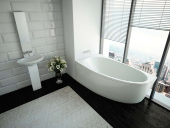 ДИВА ванна акрил. 150*90 ЛЕВАЯ + Сбор.каркас ДИВА 150 (шпильки) #WF_CITY_VIN# картинка