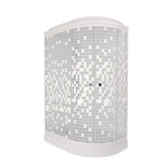 КОРАЛЛ 120*80 А Душевая кабина лев., 1/4 круга, н.п., Белый, Мозаика #WF_CITY_VIN# картинка