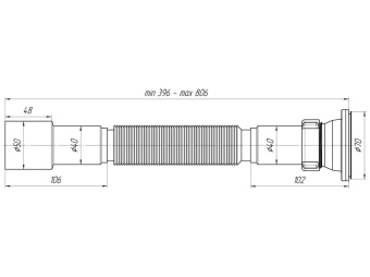 Гофросифон 1 1/2 х 40/50 (G106) АНИ (60) #WF_CITY_VIN# картинка