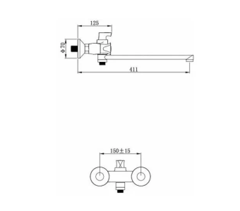 Смеситель Р22306-7 универсальный (белый) #WF_CITY_VIN# картинка