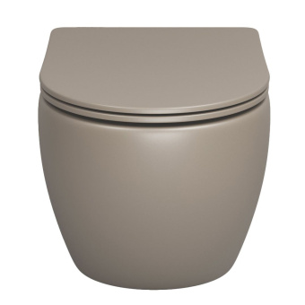 Унитаз подвесной GR-4455BRLMS Color безободковый СВЕТЛО-КОРИЧНЕВЫЙ МАТОВЫЙ #WF_CITY_VIN# картинка