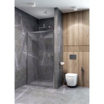 Душевая дверь EG1С 110*190 (хром, прозрачное) #WF_CITY_VIN# картинка