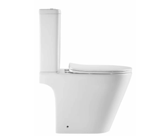 Унитаз-компакт EG310T безободковый ,круг смыв,сиденье тонкое ДП #WF_CITY_VIN# картинка
